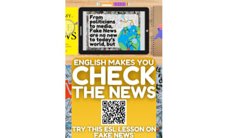 ESL Lesson on Fake News - Listening Comprehension and Writing Activity