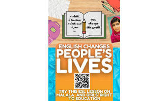 ESL Lesson on Malala Yousafzai and Girls' Rights - Listening + Writing