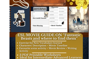 ESL Movie Guide Worksheets - "Fantastic Beasts and where to find them"