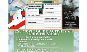 ESL Movie Guide Worksheets - Ghostbusters