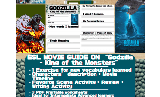 ESL Movie Guide Worksheets - Godzilla - King of the Monsters