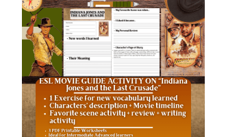 ESL Movie Guide Worksheets - Indiana Jones and the Last Crusade