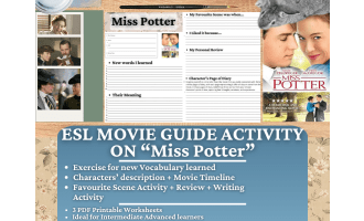 ESL Movie Guide Worksheets - Miss Potter