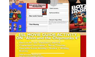 ESL Movie Guide Worksheets on "Alvin and the Chipmunks: The Road Chip"