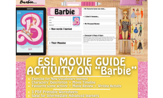 ESL Movie Guide Worksheets on "Barbie"