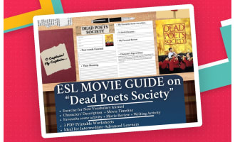 ESL Movie Guide Worksheets on Dead Poets Society