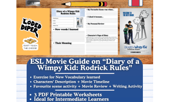 ESL Movie Guide Worksheets on "Diary of a Wimpy Kid: Rodrick Rules"