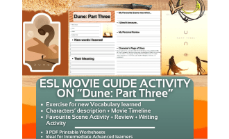 ESL Movie Guide Worksheets on "Dune: Part Three" - Science Fiction