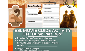 ESL Movie Guide Worksheets on "Dune: Part Two" - Science Fiction