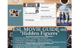 ESL Movie Guide Worksheets on "Hidden Figures"