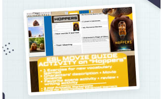 ESL Movie Guide Worksheets on Hoppers