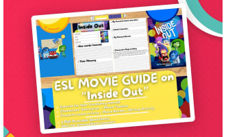 ESL Movie Guide Worksheets on Inside Out