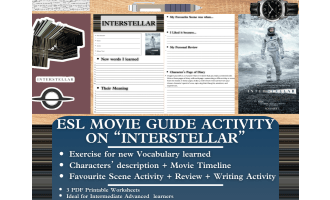 ESL Movie Guide Worksheets on "Interstellar" - Science Fiction