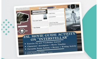 ESL Movie Guide Worksheets on "Interstellar" - Science Fiction