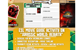 ESL Movie Guide Worksheets on "Jurassic World: Rebirth"