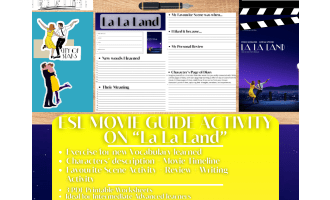 ESL Movie Guide Worksheets on "La La Land"