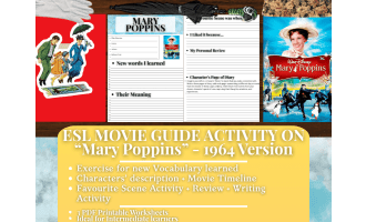 ESL Movie Guide Worksheets on "Mary Poppins" - 1964 Film