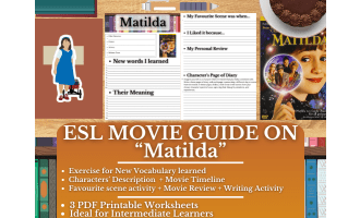 ESL Movie Guide Worksheets on Matilda