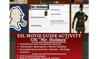 ESL Movie Guide Worksheets on "Mr. Holmes"