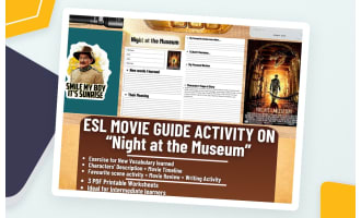 ESL Movie Guide Worksheets on "Night at the Museum"