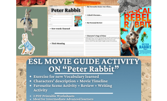 ESL Movie Guide Worksheets on "Peter Rabbit"