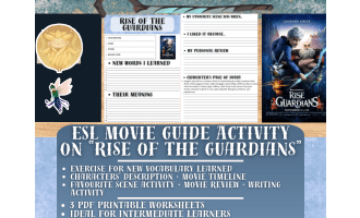 ESL Movie Guide Worksheets on "Rise of the Guardians"