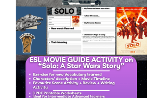 ESL Movie Guide Worksheets on "Solo: A Star Wars Story"