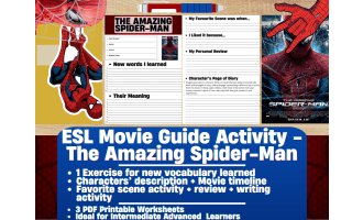 ESL Movie Guide Worksheets on "The Amazing Spider-Man"