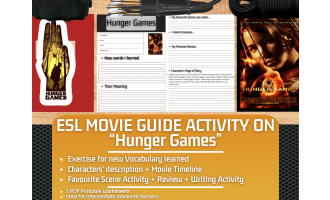 ESL Movie Guide Worksheets on "The Hunger Games"