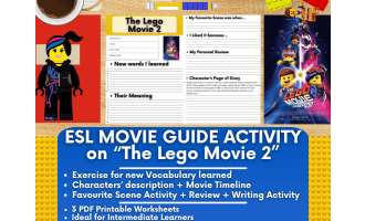 ESL Movie Guide Worksheets on "The Lego Movie 2"