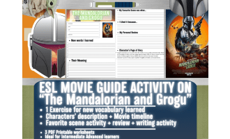 ESL Movie Guide Worksheets on "The Mandalorian and Grogu"