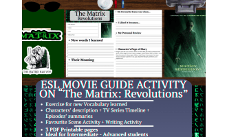 ESL Movie Guide Worksheets on "The Matrix: Revolutions"