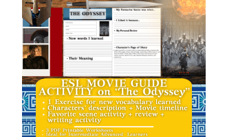 ESL Movie Guide Worksheets on The Odyssey