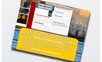 ESL Movie Guide Worksheets on The Odyssey