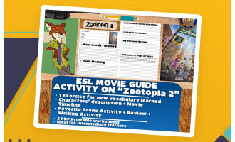 Zootopia 2 ESL Movie Guide – 3-Page Worksheet
