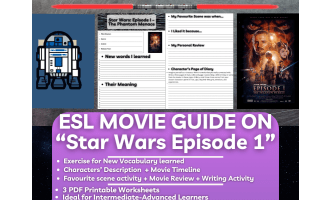 ESL Movie Guide Worksheets - "Star Wars Episode 1: The Phantom Menace"