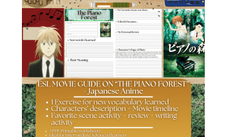 ESL Movie Guide Worksheets - The Piano Forest - Japanese Anime