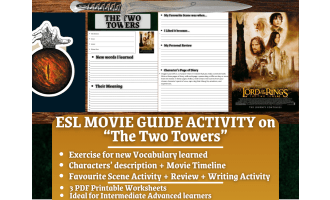 ESL Movie Guide Worksheets - The Two Towers - The Lord of the Rings