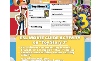 ESL Movie Guide Worksheets - Toy Story 3