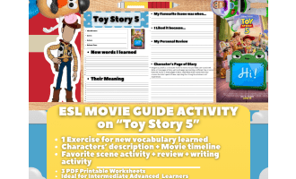 ESL Movie Guide Worksheets - Toy Story 5