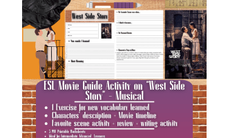 ESL Movie Guide Worksheets - West Side Story
