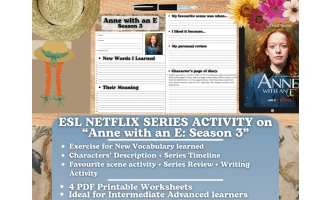 ESL Netflix Series Activity Worksheets on "Anne with an E" - Season 3