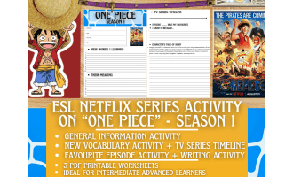 ESL Netflix Series Activity Worksheets on "One Piece" - Season 1