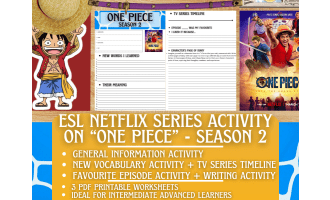 ESL Netflix Series Activity Worksheets on "One Piece" - Season 2