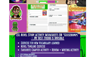 ESL Novel Study - My Best Friend is Invisible - Goosebumps - R.L Stine