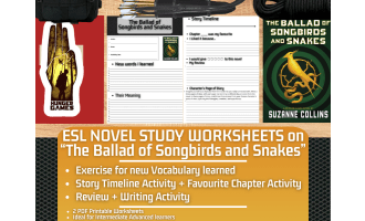 ESL Novel Study on "The Ballad of Songbirds and Snakes" - Hunger Games