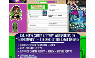 ESL Novel Study - Revenge of the Lawn Gnomes - Goosebumps - R.L Stine