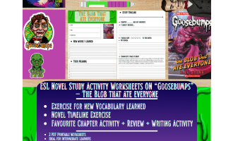 ESL Novel Study - The Blob that ate everyone - Goosebumps - R.L Stine
