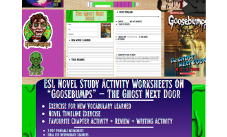 ESL Novel Study - The Ghost Next Door - Goosebumps - R.L Stine