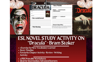 ESL Novel Study Worksheets - Dracula - Bram Stoker